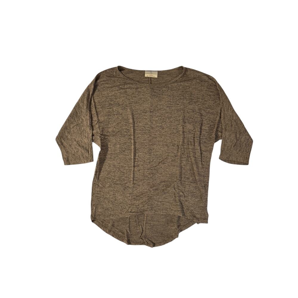 Bobbie Brooks Ladies Mottled Brown Shirt Sleeve Sweater – Medium